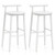 Wooden Bar Chair Set Of 2 With Backrest And Footrest For Home Restaurant Cafe-White JV11683WH-35 By CW