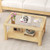 2-Tier Coffee Table Rectangular Center Table With Tempered Glass Tabletop And Storage Shelf-Natural JV11638NA By CW