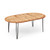 79 Inch Oval Patio Dining Table With Umbrella Hole And Acacia Wood Tabletop For 8 People HW72246 By CW