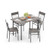 5-Piece Dining Table Set For 4 With Kitchen Table And 4 Dining Chairs-Gray KC56978GR By CW