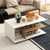 Rectangular Coffee Table With L Shaped Middle Shelf White Jv11328Wh By Cw