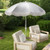 6 5 Ft Beach Umbrella With Fringe Outdoor Tassel Umbrella With Push Button Tilt White Np11622Wh By Cw