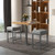 24.5 Inches Linen Fabric Saddle Stools Set Of 2 With Cushioned Seat-Gray JV11862GR By CW