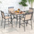Patio Dining Table For 4 Square Bistro Table With Umbrella Holes NP11645 By CW
