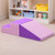 2-Piece Step And Slide Climber For Infants And Toddlers Baby Soft Play Set Foam Blocks-Purple FH10117PU By CW