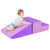 2-Piece Step And Slide Climber For Infants And Toddlers Baby Soft Play Set Foam Blocks-Purple FH10117PU By CW