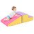 2-Piece Step And Slide Climber For Infants And Toddlers Baby Soft Play Set Foam Blocks-Yellow FH10121OF By CW
