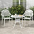 Cast Aluminum Patio Chairs Set Of 2 With Armrests White Np11299Bs 2 By Cw