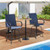 2 Pieces 360 Rotating Bar Stool Set With Armrests For Patio Navy Np11924Ny 2 By Cw
