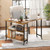 360° Rotating Sofa Side Table With 2-Tier Storage Shelves-Brown HV10473BN By CW