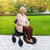 Height Adjustable Rollator Walker Foldable Rolling Walker With Seat For Seniors-Black JH10021DK By CW