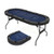 72 Inch Foldable Poker Table For 8 Players Portable Oval Card Board Game Table-Blue NP11878BL By CW