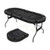 72 Inch Foldable Poker Table For 8 Players Portable Oval Card Board Game Table-Black NP11878DK By CW
