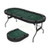 72 Inch Foldable Poker Table For 8 Players Portable Oval Card Board Game Table-Green NP11878GN By CW