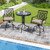 Outdoor Swivel Bar Stools Set Of 2 With Seat Cushions-Brown NP11421CF-2 By CW