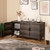 84 Gallon Patio Wicker Deck Box 3 Door Pe Rattan Storage Container With Removable Shelves Brown Jz10261Cf By Cw