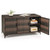 84 Gallon Patio Wicker Deck Box 3-Door Pe Rattan Storage Container With Removable Shelves-Brown JZ10261CF By CW