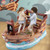 Inflatable Pirate Ship Playhouse With Built In Motor And Inflatable Toy Sword Brown Np11704Us Bn By Cw