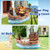 Inflatable Pirate Ship Playhouse With Built-In Motor And Inflatable Toy Sword-Brown NP11704US-BN By CW