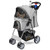 Folding Pet Stroller With Storage Basket And Adjustable Canopy-Gray PW10039GR By CW