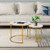 Set Of 2 Modern Round Stacking Nesting Coffee Tables-Golden JV11140GD By CW