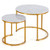 Set Of 2 Modern Round Stacking Nesting Coffee Tables-Golden JV11140GD By CW