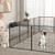 16 Panel 24/32/40 Inches Height Dog Playpen With Lock And Large Door-32 Inches PU10052BK By CW