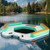 8 7 Feet Inflatable Floating Dock With Detachable Ladder And Mesh Swim Lounge Sp38188 By Cw