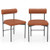 Faux Leather Upholstered Kitchen Side Chair Set Of 2 With Curved And Padded Backrest Brown Jv11788Bn 18 By Cw