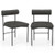 Faux Leather Upholstered Kitchen Side Chair Set Of 2 With Curved And Padded Backrest Gray Jv11788Gr 18 By Cw