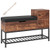 Entryway Bench With Flip Top Box And 2 Door Cabinets For Entryway-Rustic Brown JV11520CF By CW