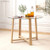 42 Inches Round Glass Dining Table With Tempered Glass Tabletop And Rubber Wood Legs Natural Kc57307Na By Cw