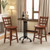 Counter Height Barstools Set Of 2 With 6 Grid Hollow Back And Seat Brown Jv12101Bn 24 By Cw