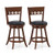 Set Of 2 Swivel Bar Stools With Rubber Wood Frame-24.5 Inches JV12111ES-24 By CW