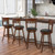 Set Of 2 Swivel Bar Stools With Rubber Wood Frame-30.5 Inches JV12111ES-29 By CW