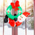 4 Ft Inflatable Santa Claus Wreath With Red Bow And 5 Led Lights CM24953US By CW