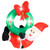 4 Ft Inflatable Santa Claus Wreath With Red Bow And 5 Led Lights CM24953US By CW