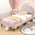 Upholstered Led Bed Frame With Adjustable Flower Headboard And Metal Support Feet Pink Twin Size Hu10863Pi T By Cw