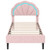 Upholstered Led Bed Frame With Adjustable Flower Headboard And Metal Support Feet Pink-Twin Size HU10863PI-T By CW