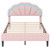 Upholstered Led Bed Frame With Adjustable Flower Headboard And Metal Support Feet Pink-Full Size HU10863PI-F By CW