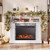 23 Inches 750W 1500W Electric Fireplace Heater With Alter Flame Color And Brightness Fp10802Us By Cw