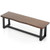 56.5 Inches Wood Dining Bench With Wavy Edge And Adjustable Footpads-Coffee JV11567CF By CW