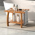 2 Tier Teak Wood Shower Bench Shower Stool With Curved Seat And Handles Jv11874 By Cw