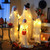 4 Pcs Halloween Light Up White Cloth Ghost Family With Red And Warm White Led Lights Cm24803 By Cw