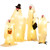 4 Pcs Halloween Light Up White Cloth Ghost Family With Red And Warm White Led Lights CM24803 By CW