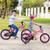 18 Inch Led Lighted Kids Bike With Training Wheels And Headlight For Ages 4-8 Years-18 Inches TS10184PI-18 By CW