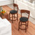 Swivel Bar Stools Set Of 2 With Rubber Wood Frame And Upholstered Seat-24 Inch JV11964ES-24 By CW