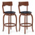 Swivel Bar Stools Set Of 2 With Rubber Wood Frame And Upholstered Seat-29 Inch JV11964ES-29 By CW