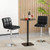 Modern Bat Stools Set Of 2 With Back And Heavy Duty Metal Base And Footrest Black Jv12125Bk By Cw