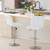 Modern Bat Stools Set Of 2 With Back And Heavy-Duty Metal Base And Footrest-White JV12125WH By CW